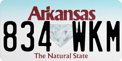 AR license plate 834WKM