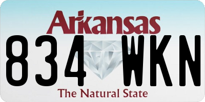 AR license plate 834WKN