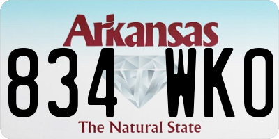 AR license plate 834WKO
