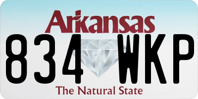 AR license plate 834WKP
