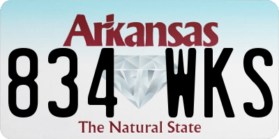 AR license plate 834WKS