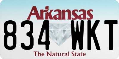 AR license plate 834WKT
