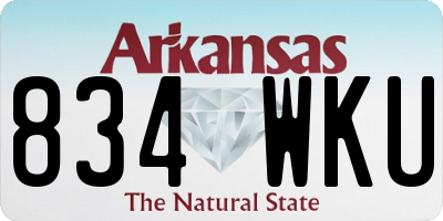 AR license plate 834WKU