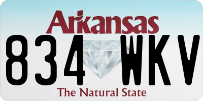 AR license plate 834WKV