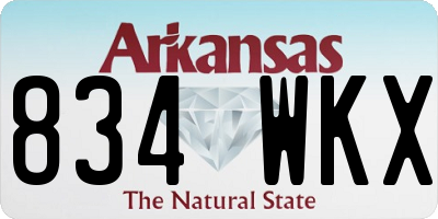 AR license plate 834WKX