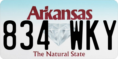 AR license plate 834WKY