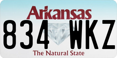 AR license plate 834WKZ
