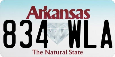 AR license plate 834WLA