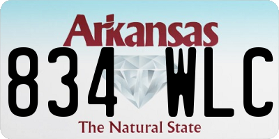 AR license plate 834WLC