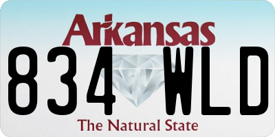 AR license plate 834WLD