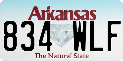 AR license plate 834WLF