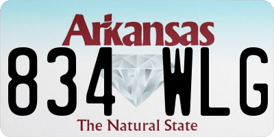 AR license plate 834WLG