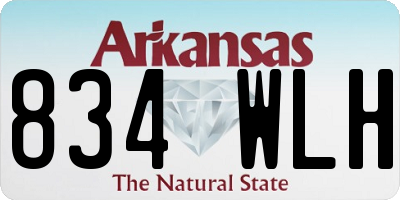 AR license plate 834WLH