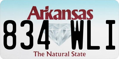 AR license plate 834WLI