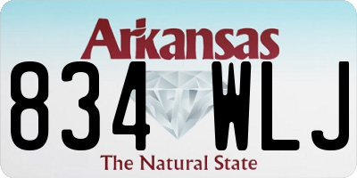 AR license plate 834WLJ