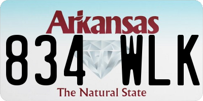 AR license plate 834WLK