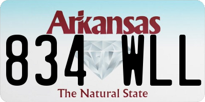 AR license plate 834WLL