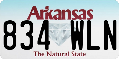AR license plate 834WLN
