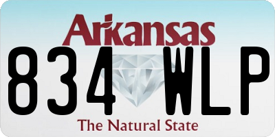 AR license plate 834WLP
