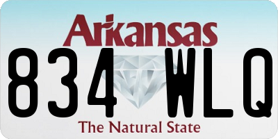 AR license plate 834WLQ
