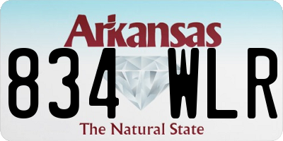 AR license plate 834WLR