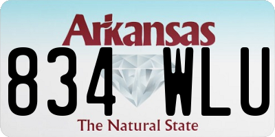 AR license plate 834WLU