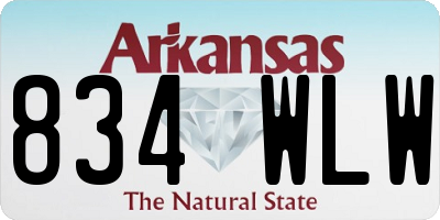 AR license plate 834WLW