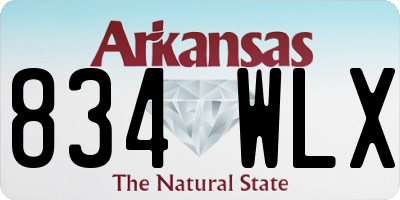 AR license plate 834WLX