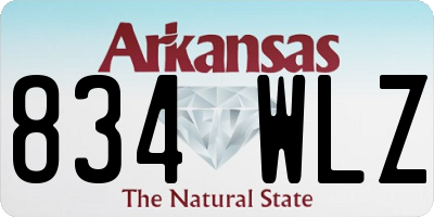 AR license plate 834WLZ