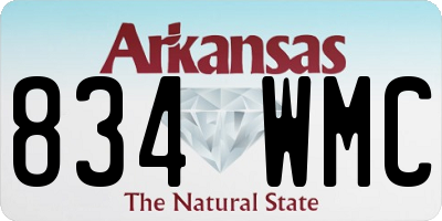 AR license plate 834WMC