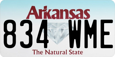 AR license plate 834WME