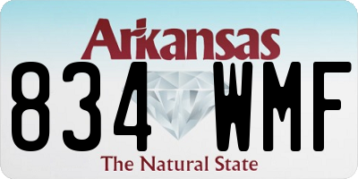 AR license plate 834WMF