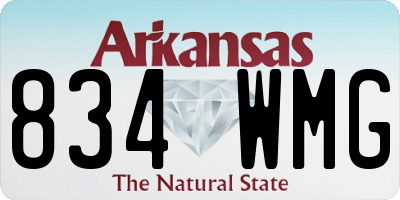 AR license plate 834WMG