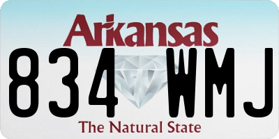 AR license plate 834WMJ