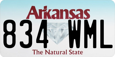 AR license plate 834WML