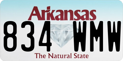 AR license plate 834WMW
