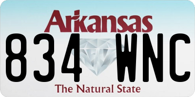 AR license plate 834WNC