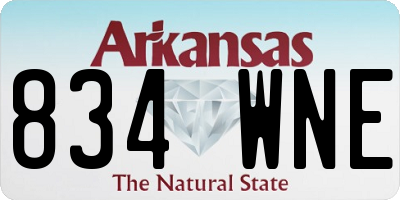 AR license plate 834WNE