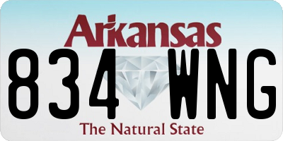 AR license plate 834WNG