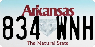AR license plate 834WNH