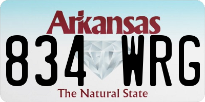 AR license plate 834WRG