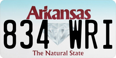 AR license plate 834WRI
