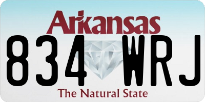 AR license plate 834WRJ