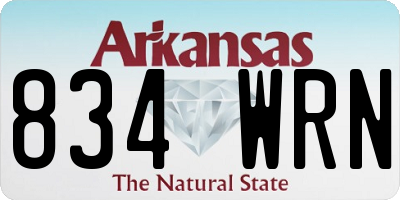 AR license plate 834WRN