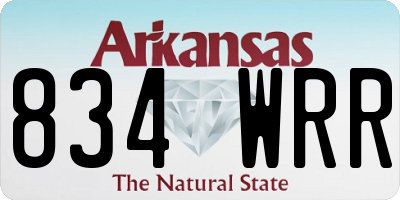 AR license plate 834WRR