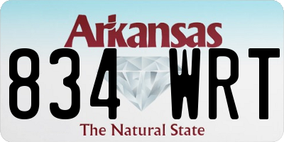 AR license plate 834WRT