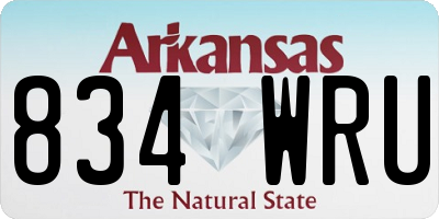 AR license plate 834WRU