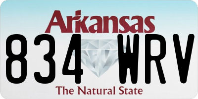 AR license plate 834WRV