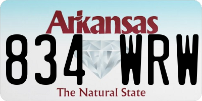 AR license plate 834WRW