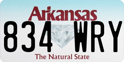 AR license plate 834WRY